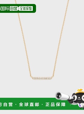 1h可退 日本直邮NOJESS 女士K10钻石项链 简洁直线设计 显个性 女