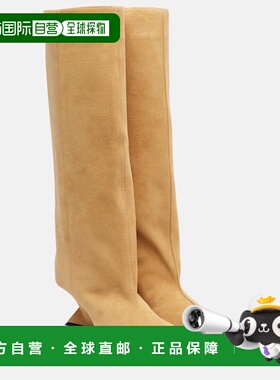 1h可退 香港直邮潮奢 The Attico 女士 Cheope 105 绒面革及膝靴