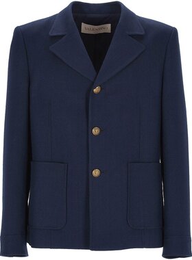 VALENTINO 男士夹克 6V0CEH75ASY598 SS2025 蓝色