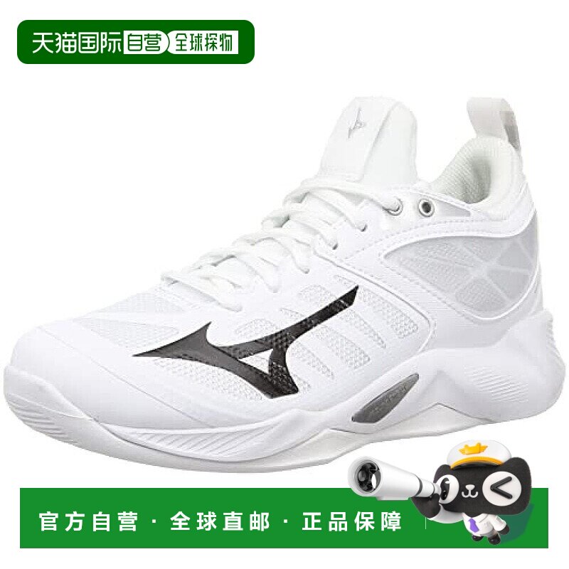 【日本直邮】Mizuno美津浓 排球鞋 室内宽轻 白黑24cm2.5E V1GA22