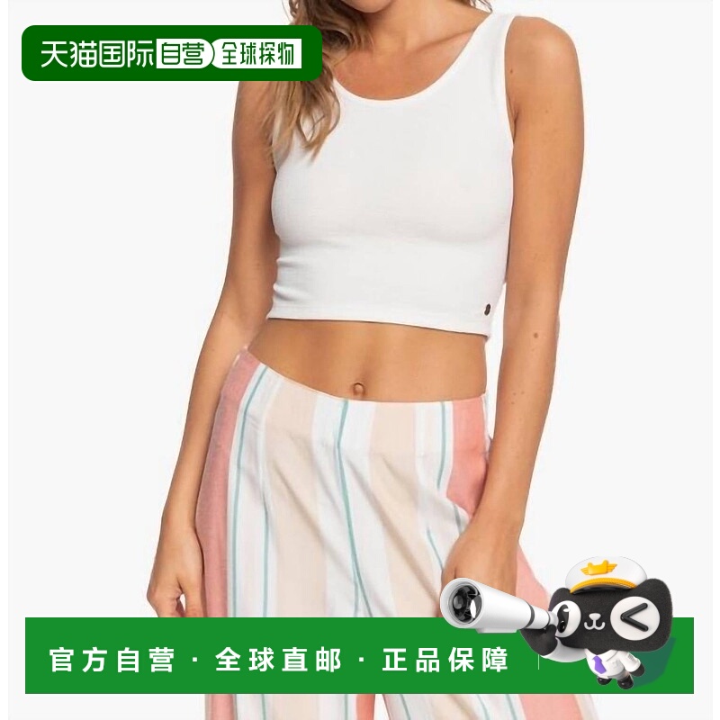 自营roxyGood Keepsake Crop Top In Snow White - snow white 美