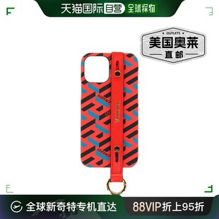 手机壳 iPhone 涂层帆布 美国奥莱 橙色 Greca versaceLa