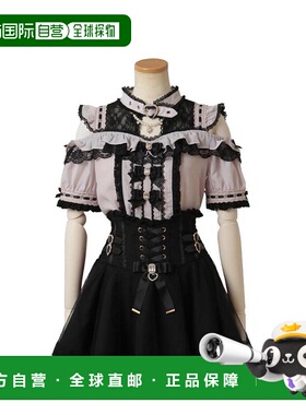 日本直邮日潮 Liz Lisa三条蝴蝶结前系颈圈衬衫252-1014-0蕾丝