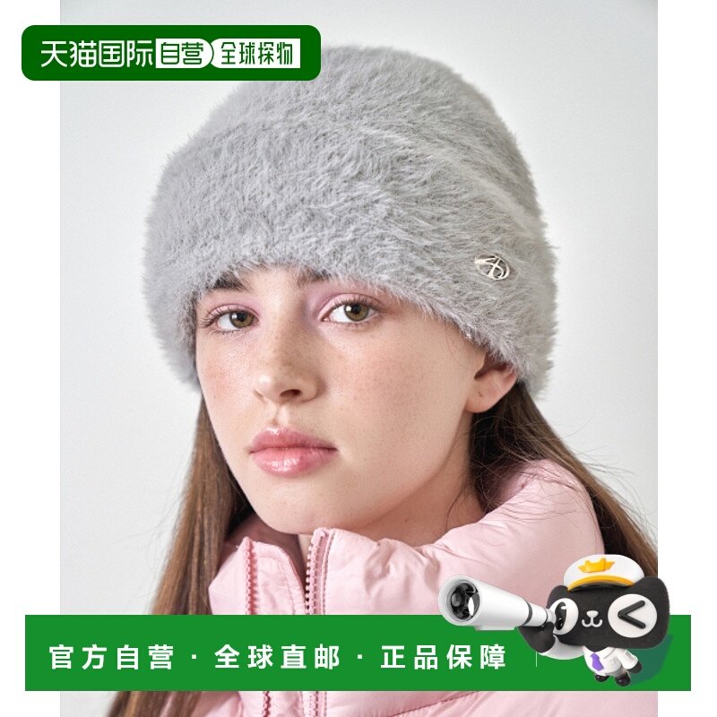 韩国直邮Ames Worldwide 女士帽子FUR BEANIE GREY AM2EFFPA10APK