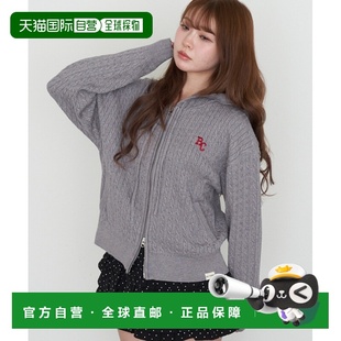 日本直邮Ray 针织连帽衫 Cassin 宽松 半拉链胸绣设 女装 1h可退