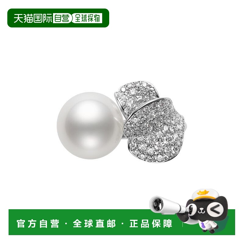 日潮跑腿MIKIMOTO 御木本时尚个性轻奢设计精致花瓣简约钻石珍珠9