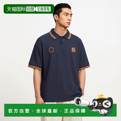 1h可退 日本直邮Right-on 男士 游戏风罗纹领logo Polo衫 RF26101
