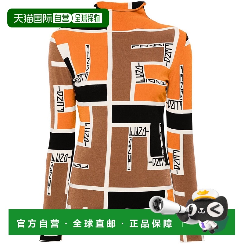 1h可退 香港直邮Fendi 芬迪 女士 高领长袖连体衣 FZXB60ARV2