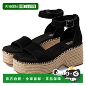 黑色 自营 美 女式 黑色系带Espadrile坡跟ZOGG971 Toms Laila凉鞋