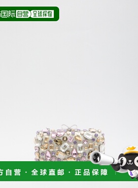 1h可退 香港直邮潮奢 Self-Portrait 女士 多水晶精饰手包 RS2630