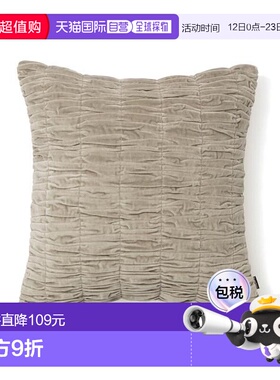 1h可退 日本直邮Francfranc 天鹅绒褶皱抱枕套 45*45 绿色(100)