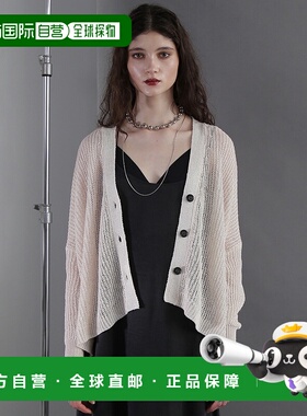 1h可退 日本直邮ROSE BUD 女装 透肤休闲开衫 麻混纺材质 显瘦日