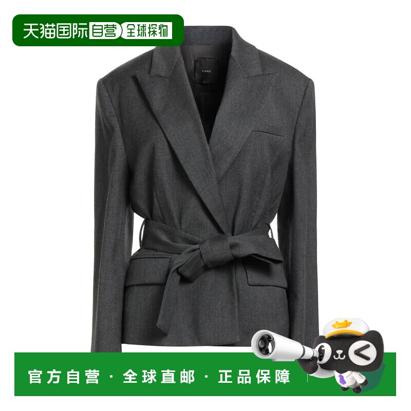 1h可退 香港直邮潮奢 Pinko 品高 女士 西装外套 grey灰色 舒适时