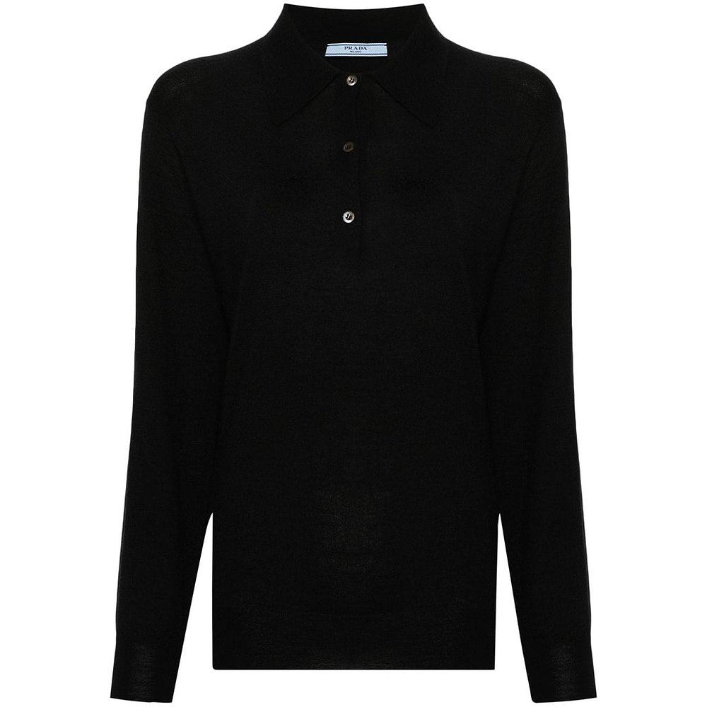 PRADA 女士T恤 P24F2E14XDF0002 SS2024 黑色