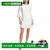 自营 美国奥莱直发 白色 black halo黑色光环布鲁克林护套连衣裙