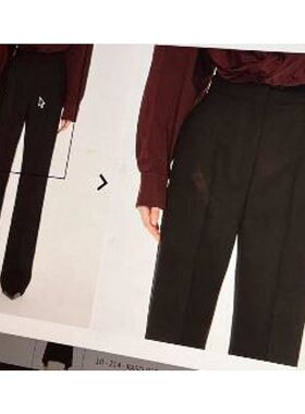 MAX MARA 女士休闲裤 UCCIO002 AW2024 黑色 Black wool pants