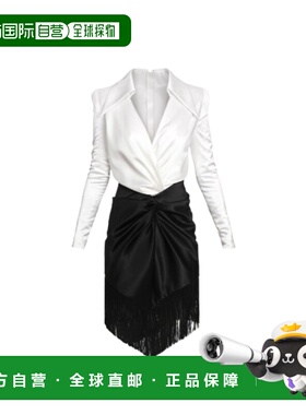 香港直邮Balmain 巴尔曼 女士 垂饰流苏连衣裙 CF1R9109SB02性感