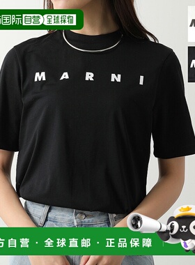 日本直邮MARNI KIDS 女士及女孩 T恤 M01601 M00RF短袖带标志棉质