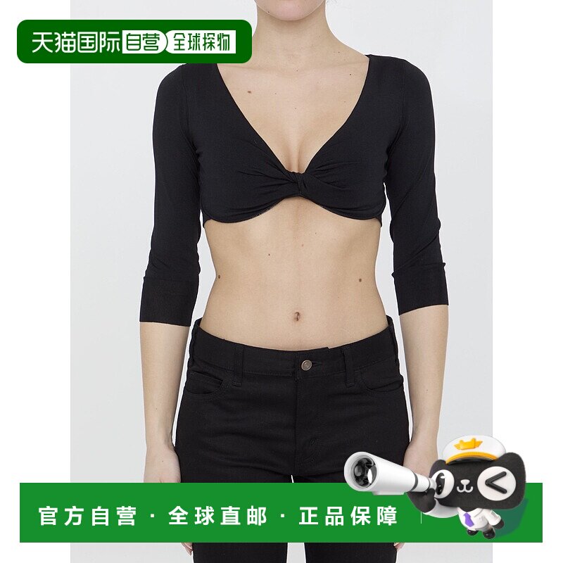 香港直邮CELINE 女士背心吊带 2AI94965U38NO SS2024 黑色 Draped