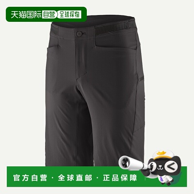 自营欧洲直邮PATAGONIA 男士黑色聚酯纤维短裤