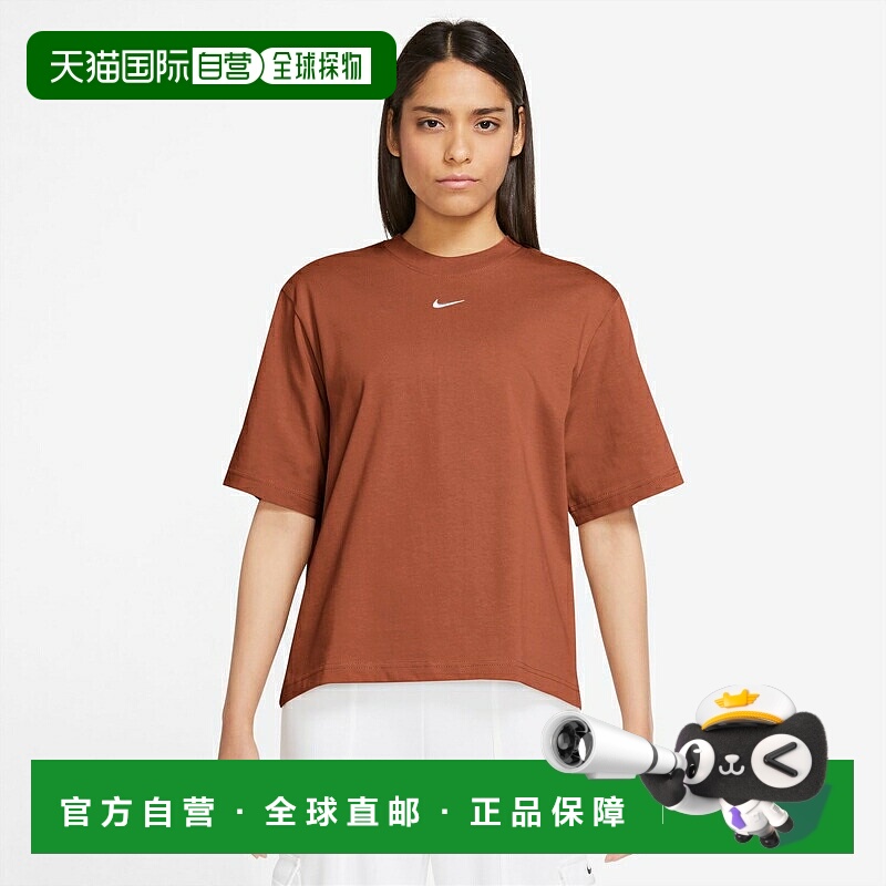 日本直邮Nike 女士 NSW Essential Boxy LBR 短袖T恤休闲U 领短袖