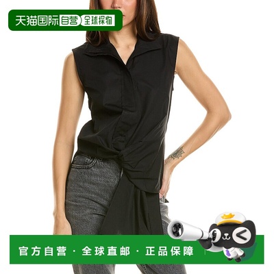 自营 Arias Knotted Blouse - black 美国奥莱直发