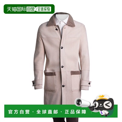 自营Kiton Zip-Up Lambskin-Shearling-Cashmere Coat - light br