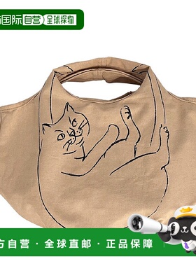 日本直邮ROOTOTE 猫咪图案棉质迷你环保购物袋 [RO3330AW007930]