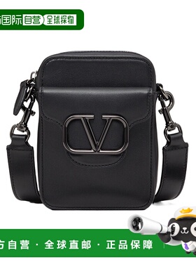 香港直邮VALENTINO 男士斜挎包 3Y2B0C15VTQ0NO CO 黑色 徽标单肩