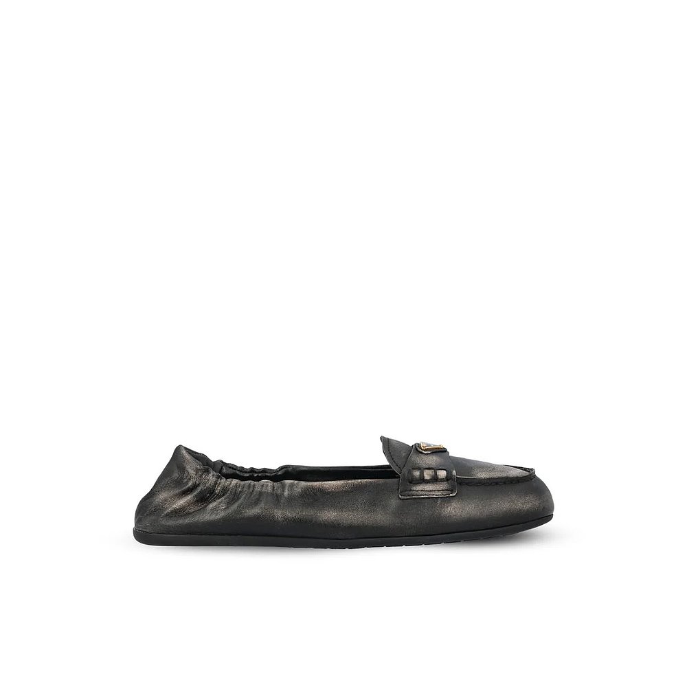 PRADA 女士芭蕾乐福鞋 1D922N6H3F0002P25 SS2025 黑色