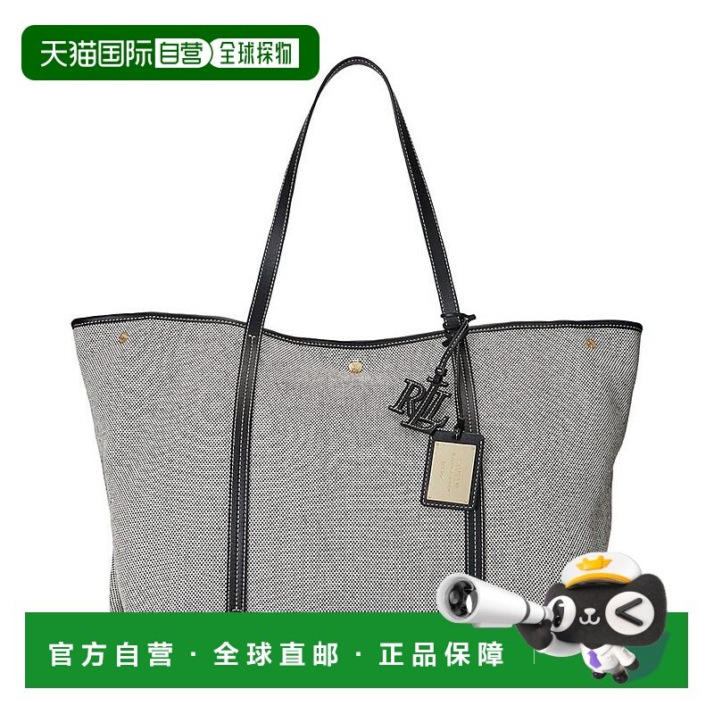 1h可退 【美国直邮】Lauren Ralph Lauren|Emerie 帆布和皮革大手