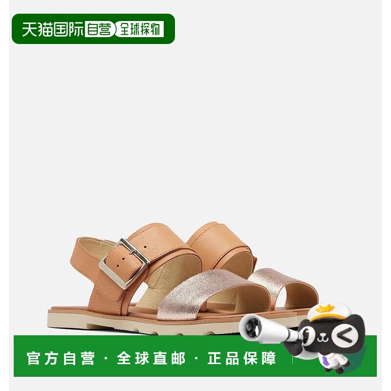 自营Sorel Ella III Sandal Women's Honest Beige Leather Open