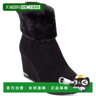 自营Dkny Nadra K3279020 Boots Women's Black Suede Wedge Heel