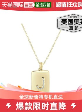 sabrina14k 金和钻石首字母项链 - 黄色 a 【美国奥莱】直发