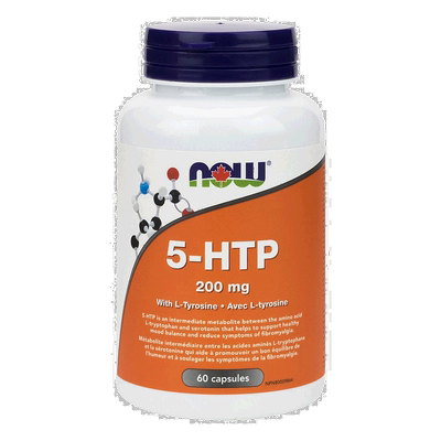 加拿大直邮NOW 5-HTP 200 毫克 + 酪氨酸（60 粒胶囊）