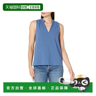 自营Southern Tide Mary Catherine上衣女式XL码海洋蓝瑞士圆点分