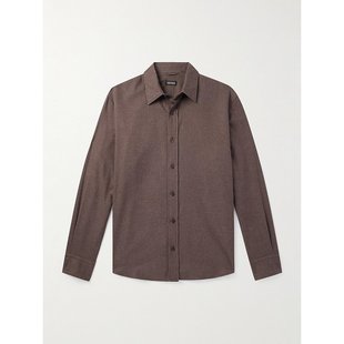 磨毛棉质斜纹布衬衫 潮奢 男士 杰尼亚 UEX35A8STT10M09 Zegna