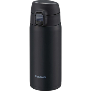 【日本直邮】The peacock孔雀 一键式保温杯 400ml 暗深蓝色AKM-4