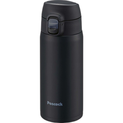 【日本直邮】The peacock孔雀 一键式保温杯 400ml 暗深蓝色AKM-4