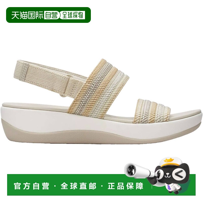 自营clarksWomen's Cloud Steppers Arla Stroll Sandal In Beige