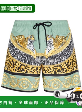 香港直邮VERSACE 男士泳装 10188841A159455G610 AW2025绿色泳裤