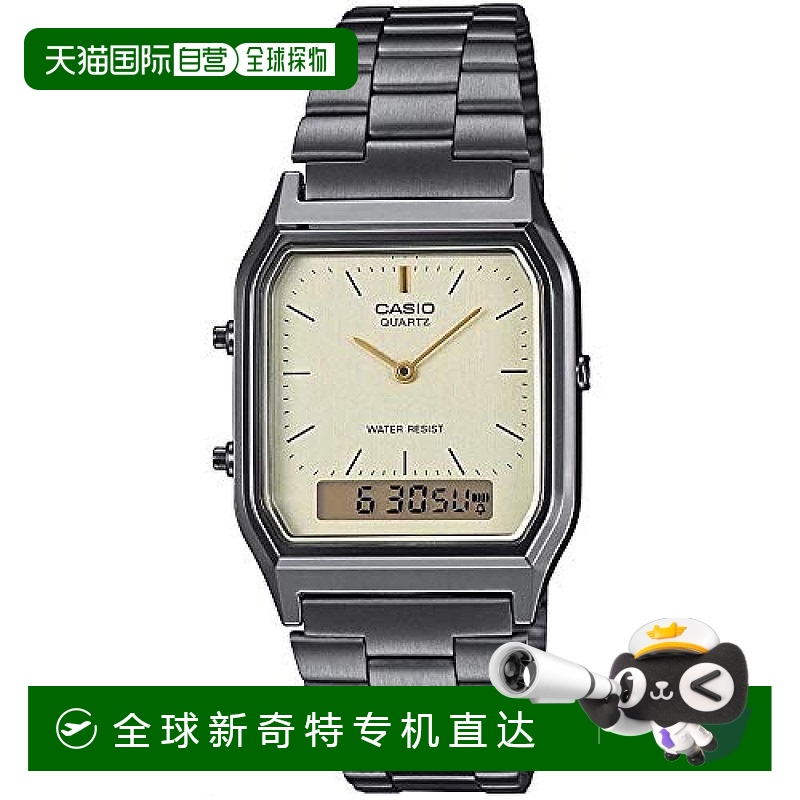 【日本直邮】CASIO卡西欧 手表 AQ-230GG-9A皮带防水金色