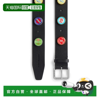 自营欧洲直邮Balenciaga巴黎世家 Bottle Caps男士logo标识腰带4c