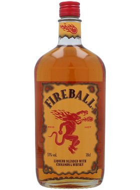 欧洲直邮Fireball火龙肉桂威士忌33%700ml加拿大原装进口洋酒