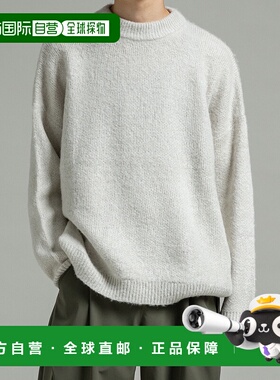 1h可退 日本直邮Casper John 男装 莫代尔羊毛混纺 毛衣 简约圆领