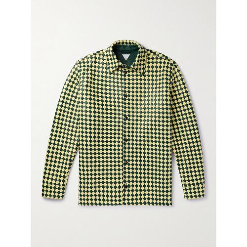 Bottega Veneta 葆蝶家 男士 Two-Tone 编织皮革衬衫 773121V3N20