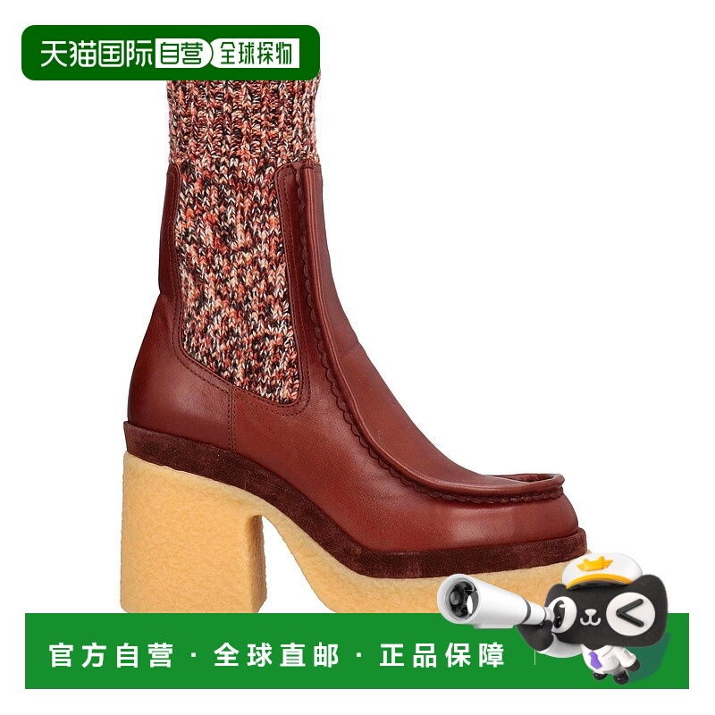 1h可退 香港直邮潮奢 Chloe 蔻依 女士 脚踝靴 brown棕色 舒适时