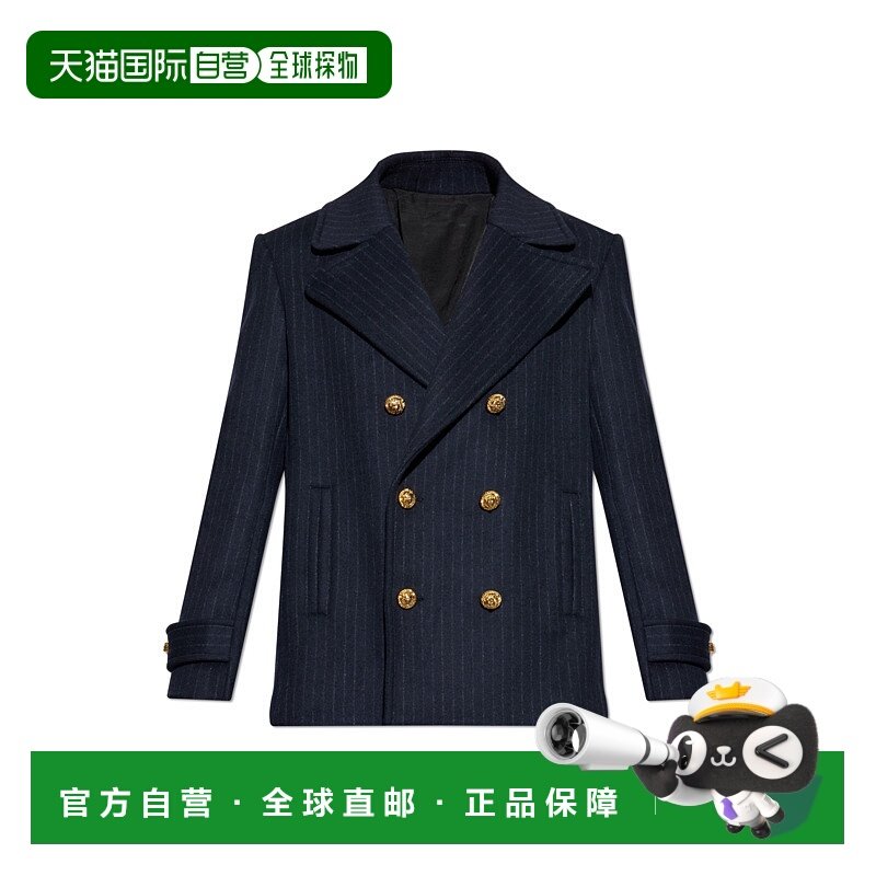 香港直邮BALMAIN 男士大衣 FH0UA155WC876BO AW2025 蓝色 Coat