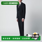 香港直邮潮奢 Dsquared2 二次方 1h可退 男士 海军蓝单排扣羊毛混