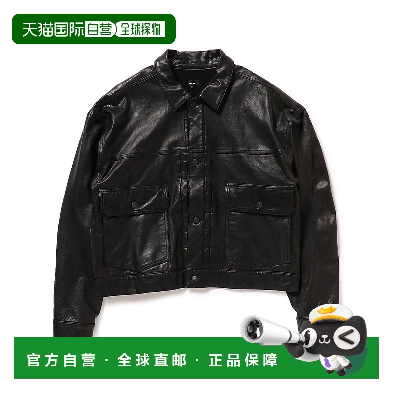 1h可退 日本直邮BEAMS男士短款皮革风格夹克宽松版型多功能设计 1